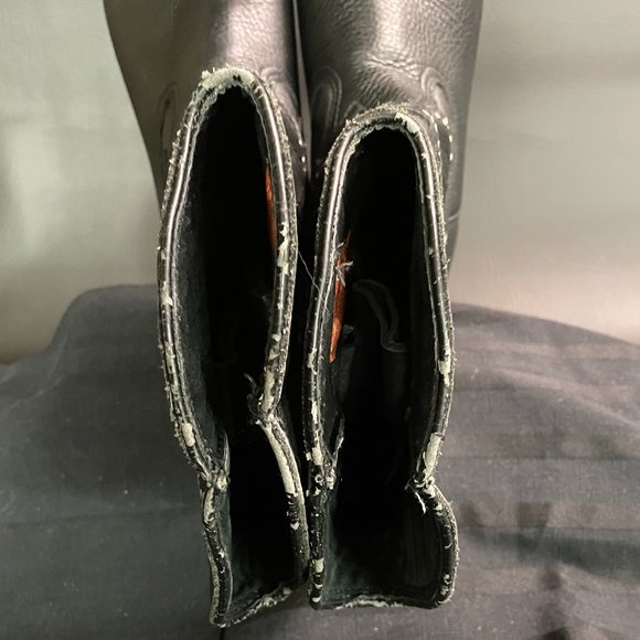 Harley Davidson Mens Western Cowboy Embroidered - Stud Leather Boots sz 10 91526 - Picture 5 of 14